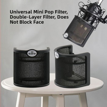 Mile Sound F-03 Kondensatoriaus Mikrofonas – U Formos Anti-Purškimo Tinklas, Vėjo Atsparus Mikrofono Priedas