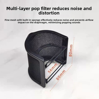 Mile Sound F-03 Kondensatoriaus Mikrofonas – U Formos Anti-Purškimo Tinklas, Vėjo Atsparus Mikrofono Priedas