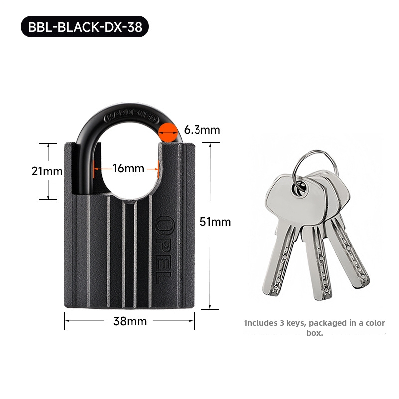 Spyna – OPEL Geležinė, Modernus Paprastas Stilius, Modelis BBL-BLACK-DX, Durims, Spintelėms, Bagažui