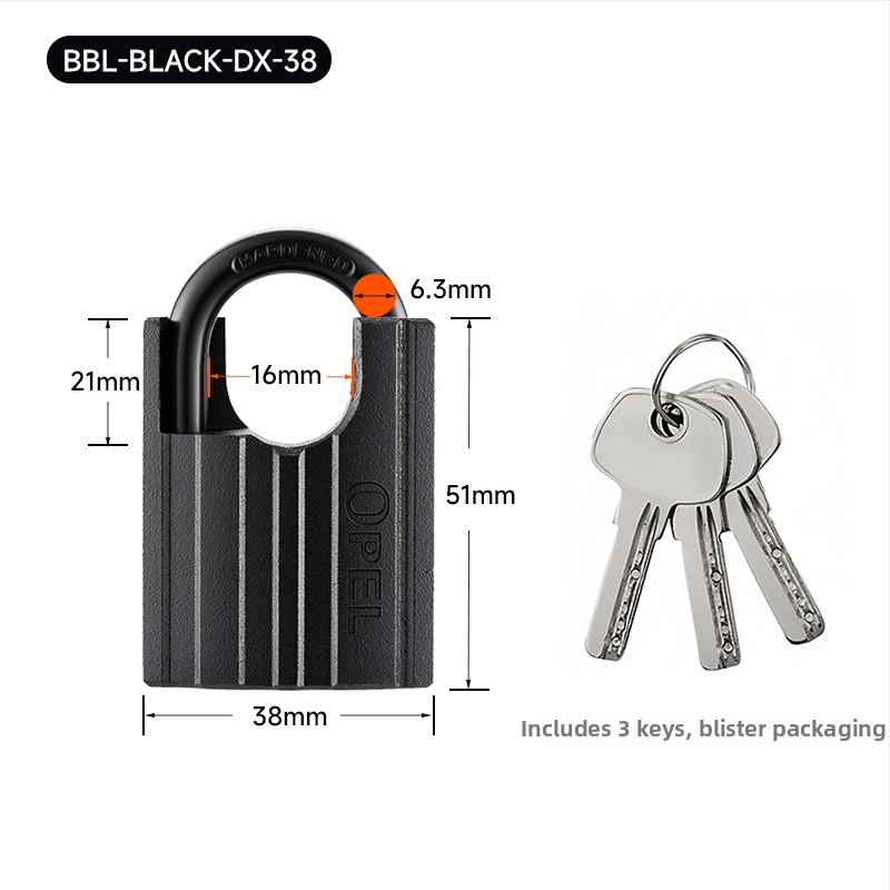 Spyna – OPEL Geležinė, Modernus Paprastas Stilius, Modelis BBL-BLACK-DX, Durims, Spintelėms, Bagažui