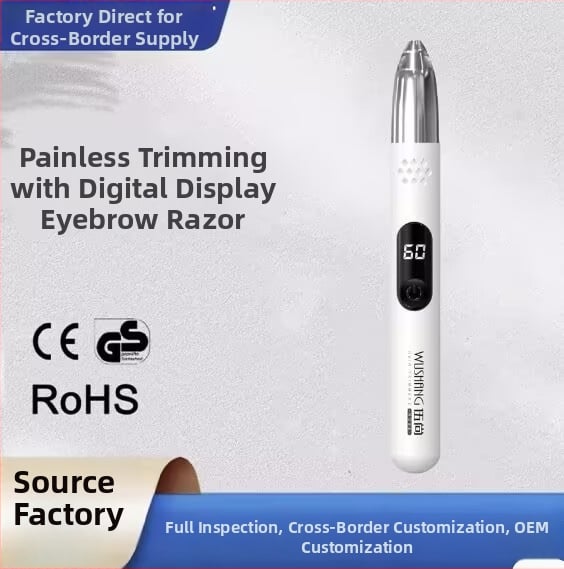 Elektriline kulmude trimmer naistele, laaditav, pestav, ABS korpus, 95 g