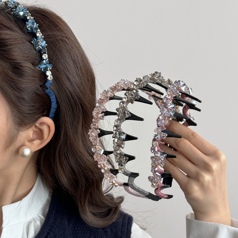 Корея стил лента за глава с кристали, ръчна изработка, пълни кристали, дамски аксесоар за коса