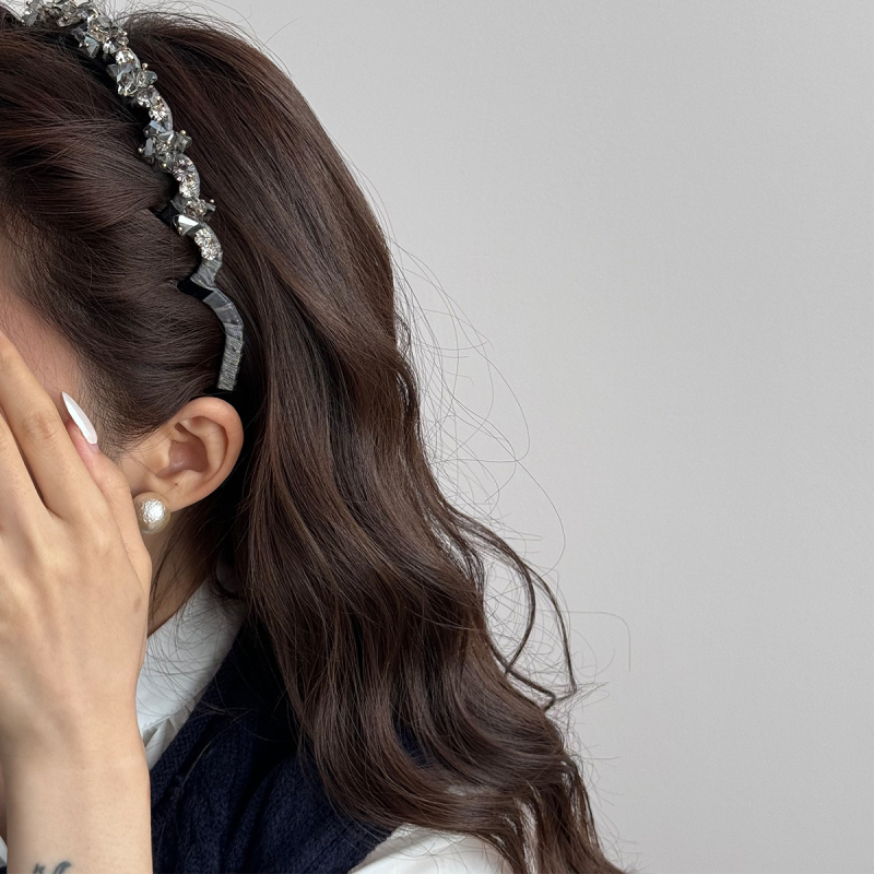 Корея стил лента за глава с кристали, ръчна изработка, пълни кристали, дамски аксесоар за коса