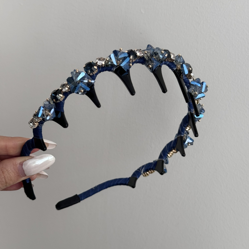 Корея стил лента за глава с кристали, ръчна изработка, пълни кристали, дамски аксесоар за коса