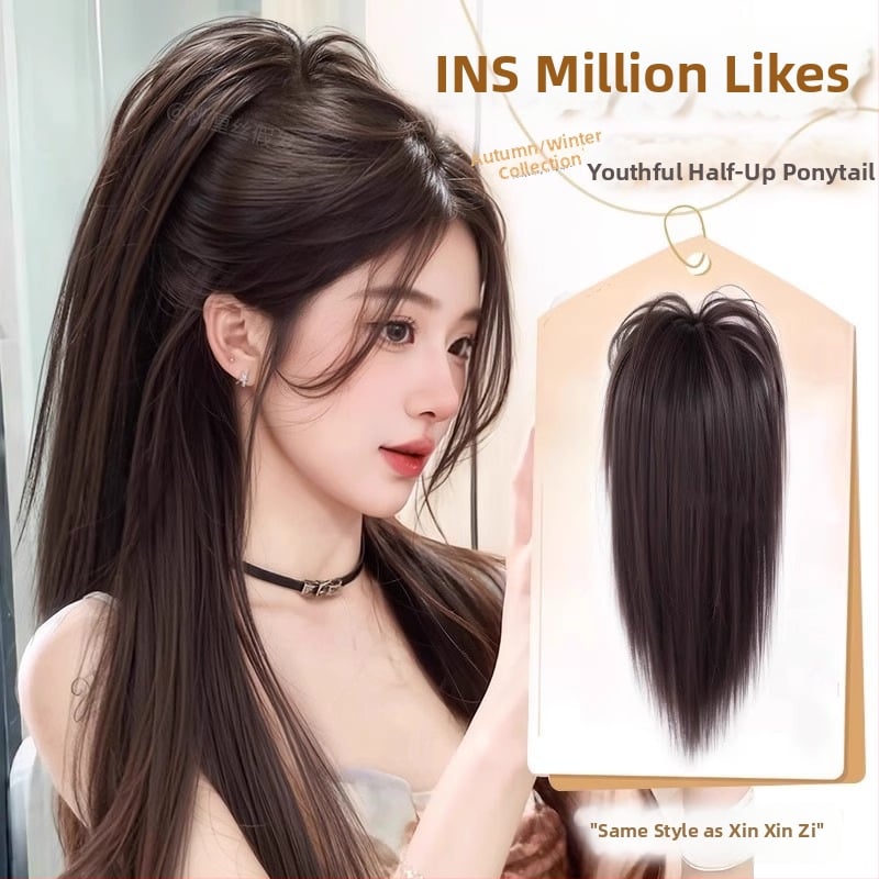 Parūka ar asti – Stils: matu saišķis, Modelis Graffiti Waterfall Straight, Mati matiem: augstas temperatūras vads, Apstrādes tehnoloģija: mehānisms