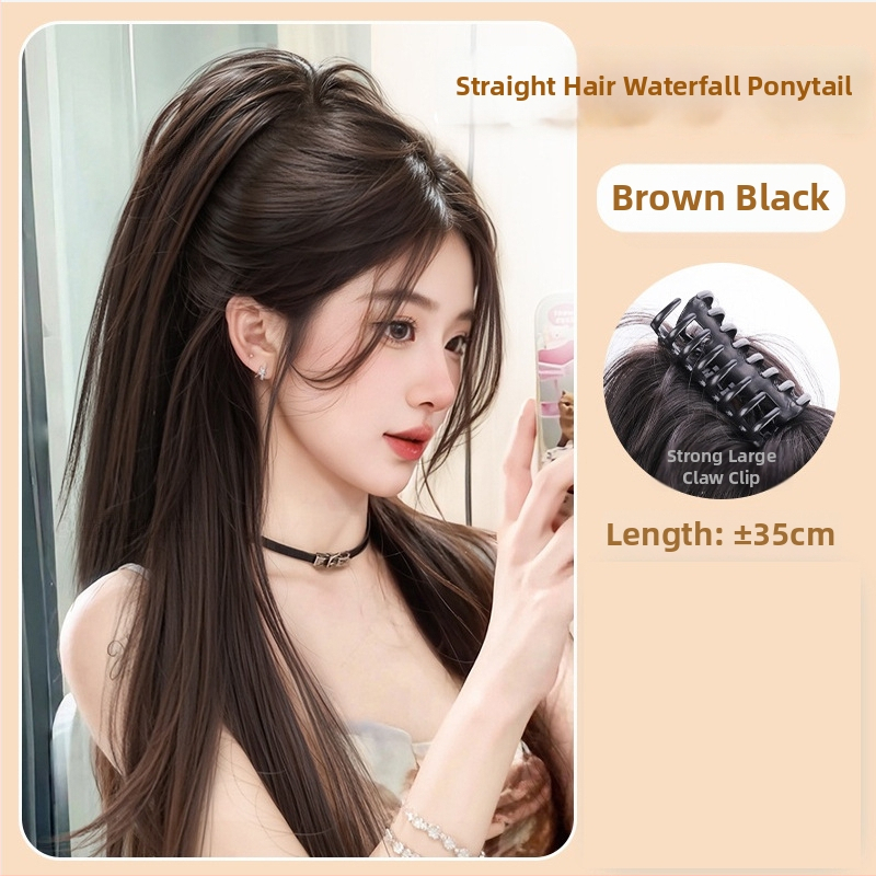 Parūka ar asti – Stils: matu saišķis, Modelis Graffiti Waterfall Straight, Mati matiem: augstas temperatūras vads, Apstrādes tehnoloģija: mehānisms