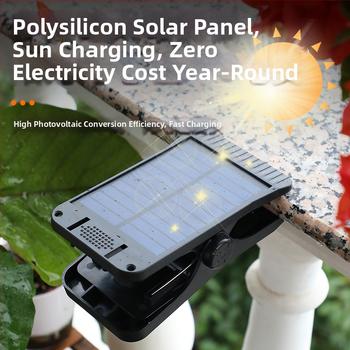 Saulės klipo lemputė su judesio jutikliu, lauko naudojimui – atspari vandeniui sieninė lemputė tvora, balta/šilta šviesa, 5W, 3.7V, 6–12 val. apšvietimas