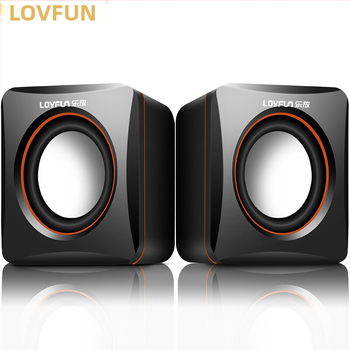 LF-701 Mini kompiuterių garsiakalbiai, USB sąsaja, 3,5 mm garso kištukas, 2 kanalų stereo