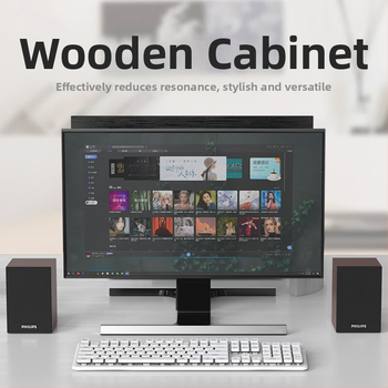 PHILIPS SPA20 medinis stalinis USB garsiakalbis kompiuteriui ir nešiojamam kompiuteriui, 2023