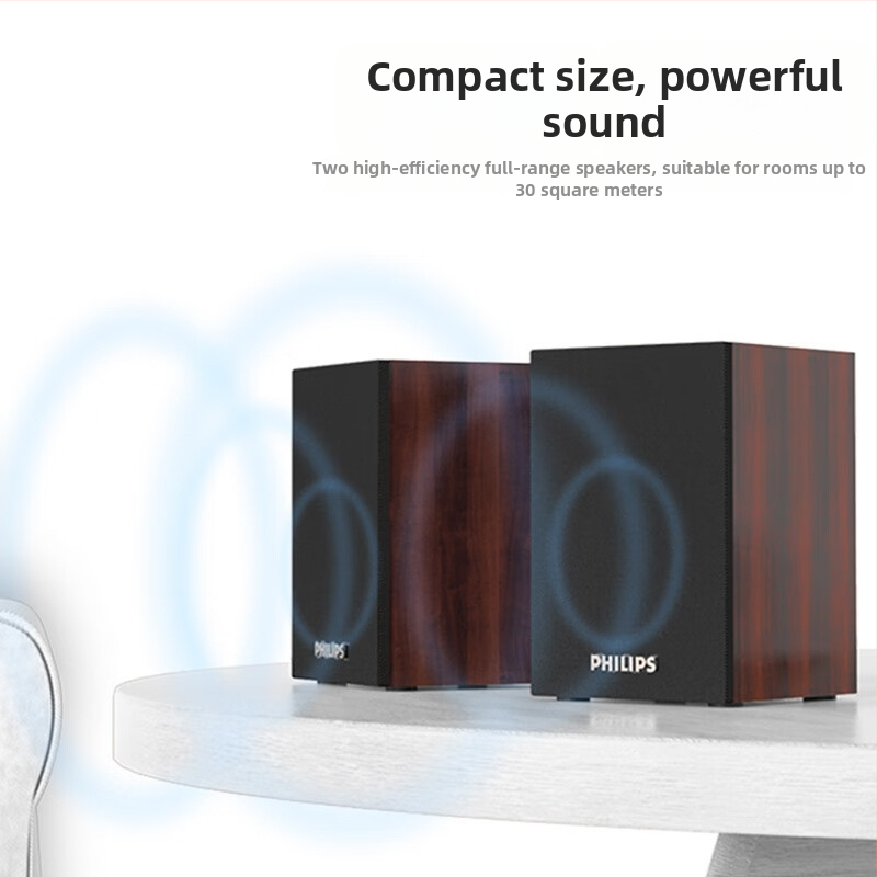 PHILIPS SPA20 koka galda USB skaļrunis datoram un klēpjdatoram, 2023