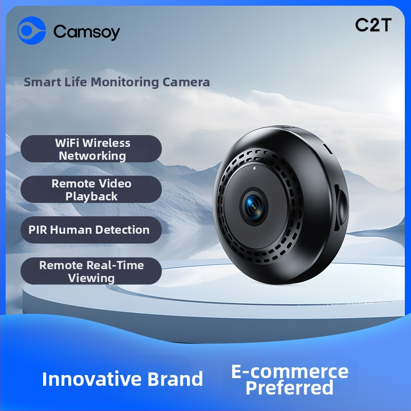 CAMSOY C2T belaidė IP kamera, apskrito dizaino, 1080p, 0.05 lx apšvietimas, 3.6 mm objektyvas, naktinis matymas