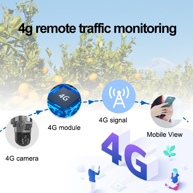 Saulės energijos stebėjimo kamera su 4G, 6MP CMOS jutikliu, 1920x2160 raiška, 4 mm objektyvas, naktinis matymas