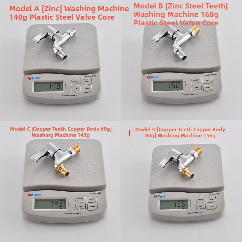 meďový kohútik pre práčku, otočná montáž, keramický kartušový ventil, jednokanálový