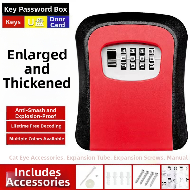 Cat-Eye dizaino raktų dėžutė, be gręžimo viešbučiams ir statybos aikštelėms, ABS plastikas, mechaninis užraktas G2L, prieiga kortele ir kombinaciniu užraktu