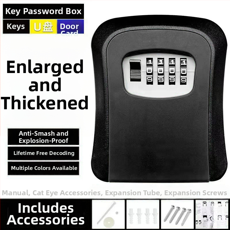 Cat-Eye dizaino raktų dėžutė, be gręžimo viešbučiams ir statybos aikštelėms, ABS plastikas, mechaninis užraktas G2L, prieiga kortele ir kombinaciniu užraktu