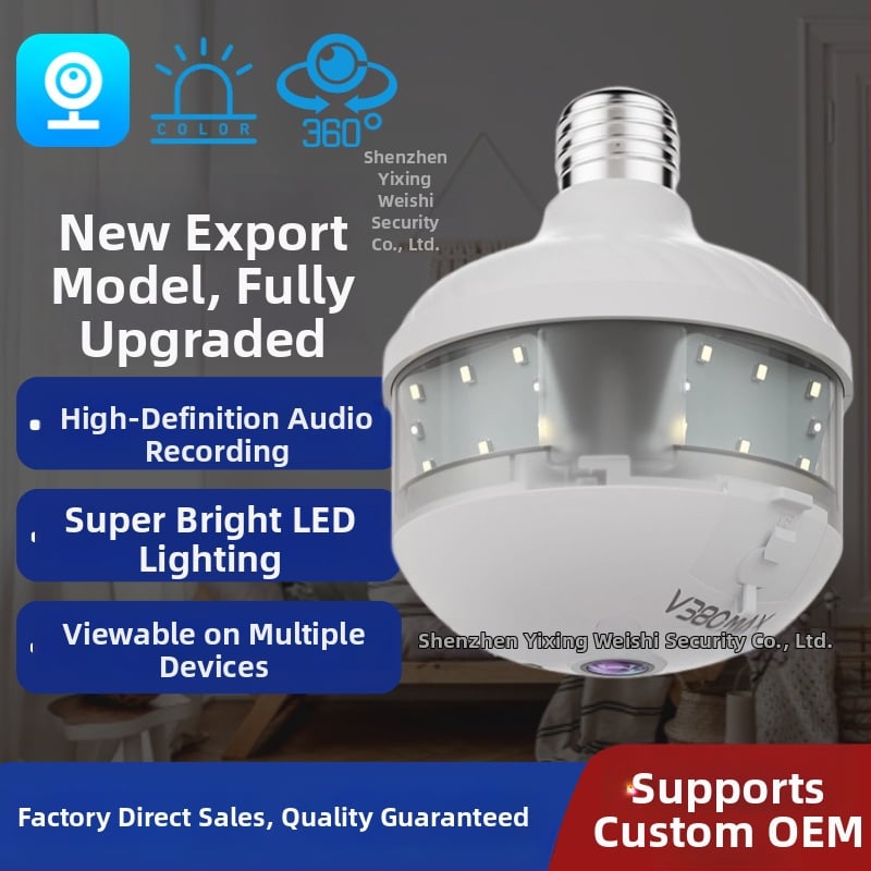 Belaidė vidaus stebėjimo kamera, panoraminė fisheye, objektyvas 1.44, minimali apšvietimas 0.001 lx, IR nuotolis 10 m, SNR > 48 dB, modelis Vrt-a8