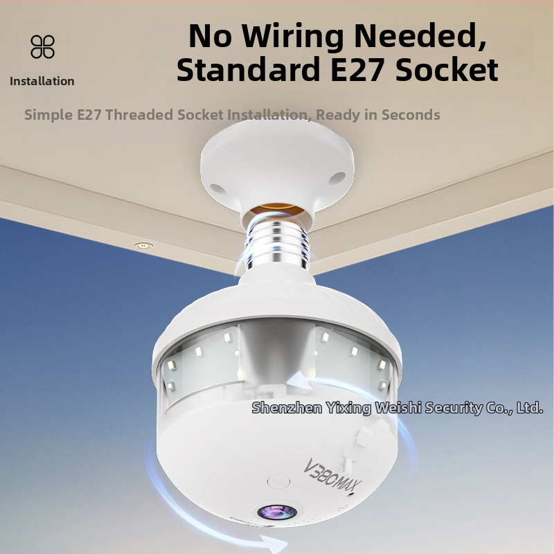 Belaidė vidaus stebėjimo kamera, panoraminė fisheye, objektyvas 1.44, minimali apšvietimas 0.001 lx, IR nuotolis 10 m, SNR > 48 dB, modelis Vrt-a8