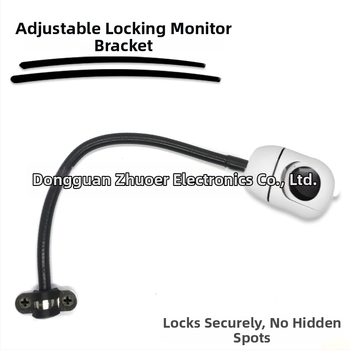 Monitoriaus laikiklis su 360° pasukimu, metalo konstrukcija, šilumos susitraukiantis vamzdelis, lankstus kaklas