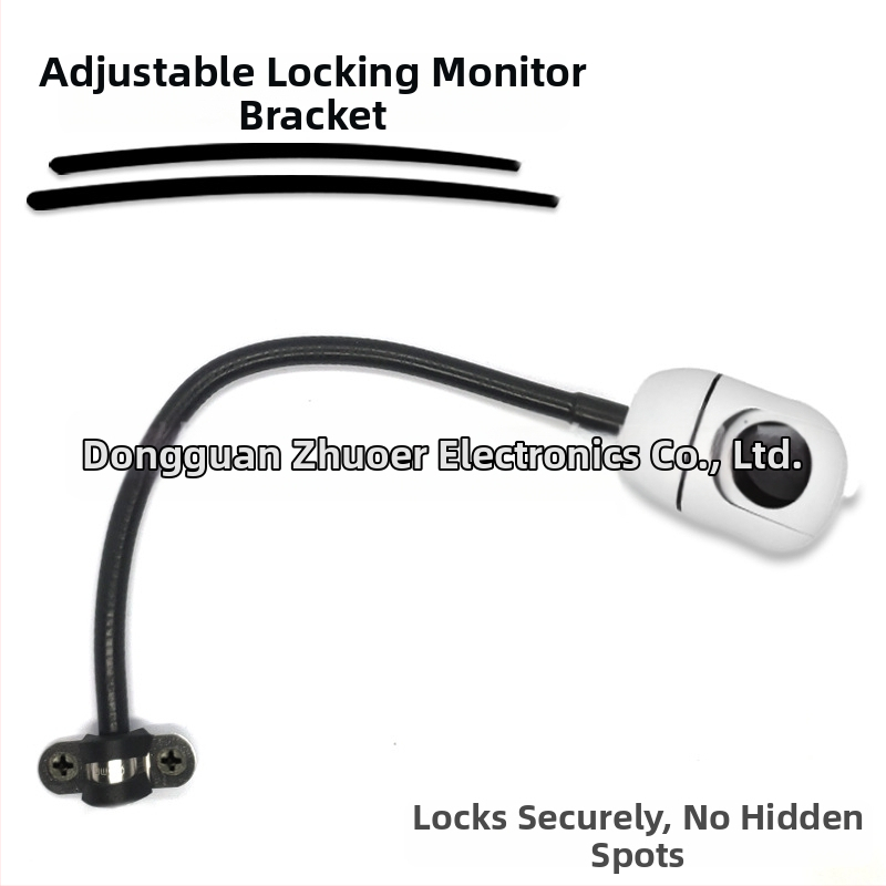 Monitora stiprinājums ar 360° griezumu, metāla konstrukcija, siltuma sašaurināšanās caurule, elastīgs kakls