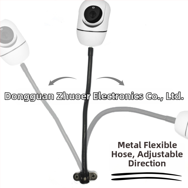 Monitora stiprinājums ar 360° griezumu, metāla konstrukcija, siltuma sašaurināšanās caurule, elastīgs kakls