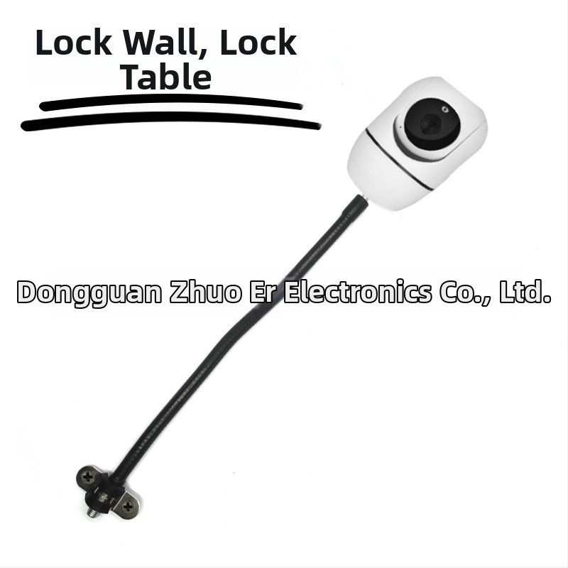 Monitora stiprinājums ar 360° griezumu, metāla konstrukcija, siltuma sašaurināšanās caurule, elastīgs kakls