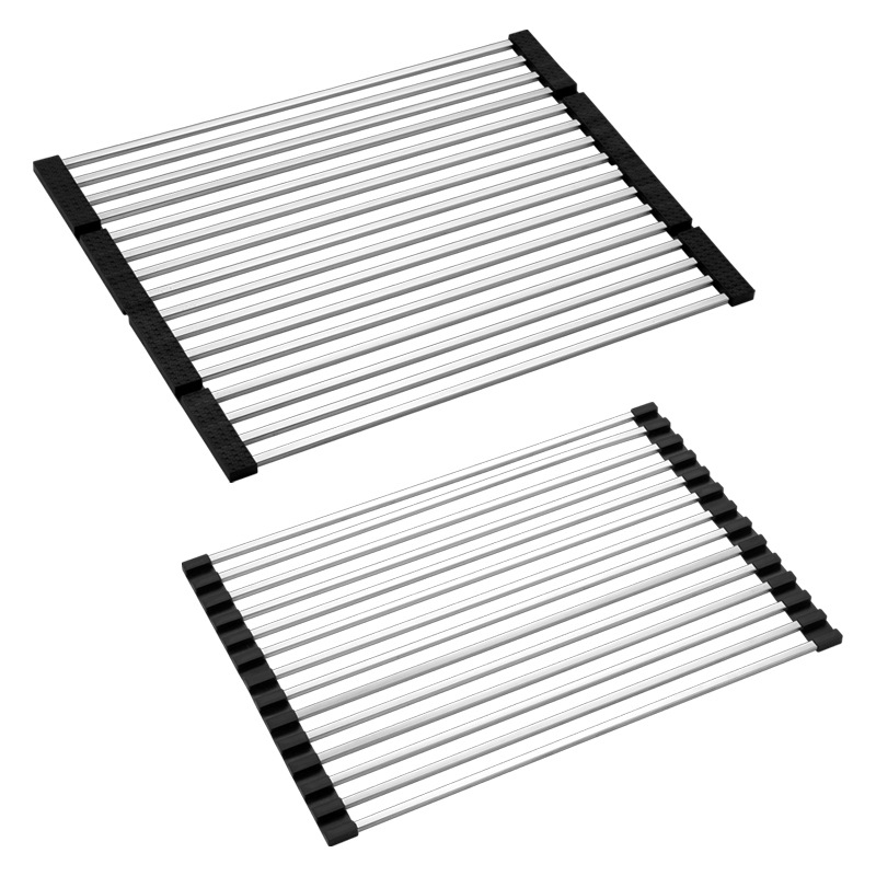 Raft de scurgere pentru chiuvetă; oțel inoxidabil; pliabil; seria Draining rack; Hong Junda – personalizare cu logo