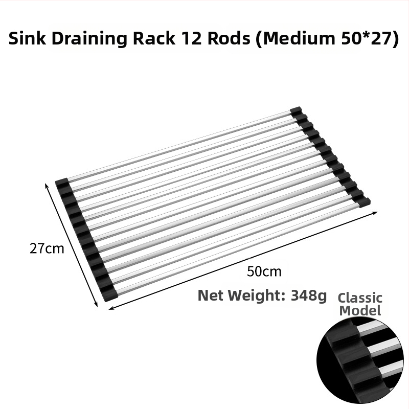 Nerūdijančio plieno praustuvo drenažo laikiklis, sulankstomas; Draining rack serija; Hong Junda – pritaikymas su logotipu