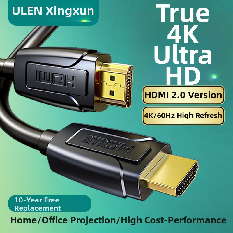 HDMI kabelis 2.0, 4K palaikymas, varinis laidininkas, auksu dengti jungtys, skirtas televizoriui, kompiuteriui, set-top box ir projektoriui