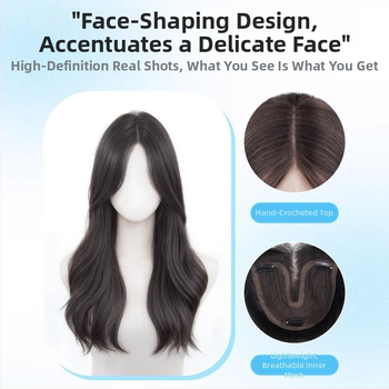 Čipkota parukė moterims su vidiniu dalijimosi, apimti plaukai su dideliais bangais; pluoštai atsparūs temperatūrai; modelis: čipkota dalis; technologija: mechanizmas; negalima dažyti ar perm