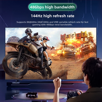 Jinghua H627 HDMI kabelis, HDMI 2.1, 8K palaikymas, auksu dengti jungtys, ilgis 1,5 m