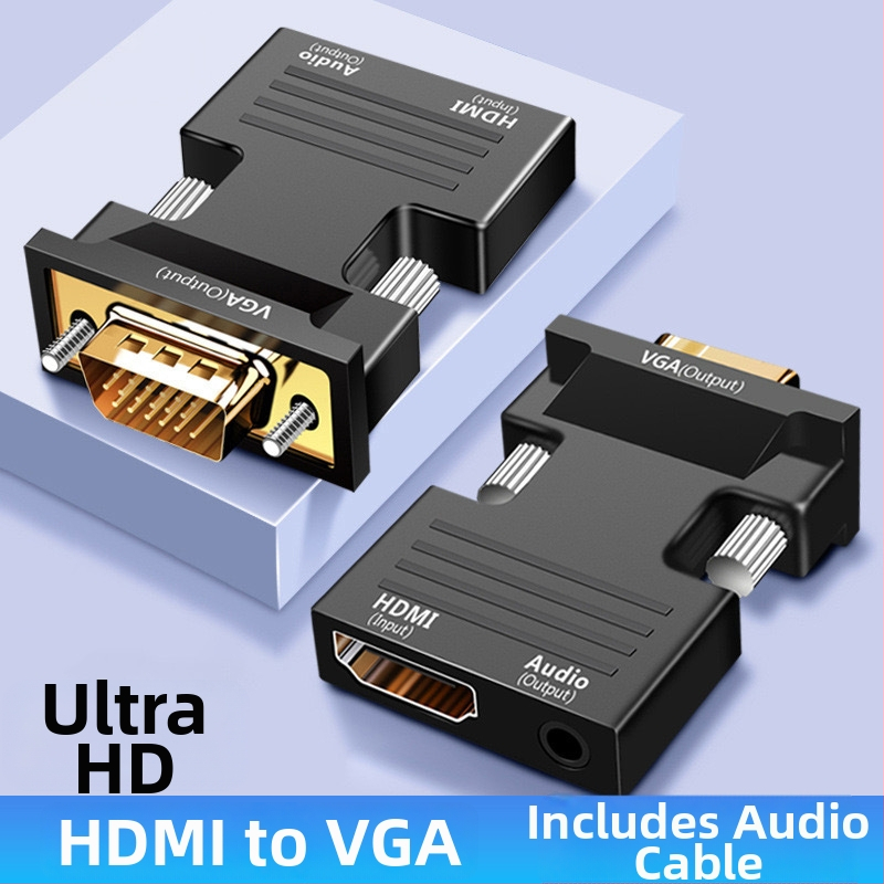HDMI į VGA vienakryptis vaizdo adapterio kabelis, CS5210 lustas, HDMI įėjimas