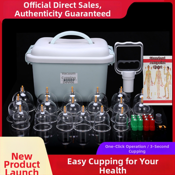 Cupping iekārta - vertikāla vakuuma iekārta mājas lietošanai, bez stikla konstrukcijas, 24 krūzes, 12 komplekti iepakojumā
