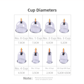 Cupping iekārta - vertikāla vakuuma iekārta mājas lietošanai, bez stikla konstrukcijas, 24 krūzes, 12 komplekti iepakojumā