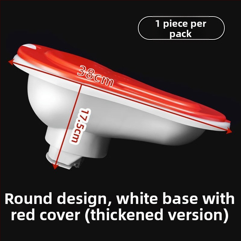 Plastikinis laikinas klozetas statyboms — be sifono, be rezervuaro, įprastas kanalizacijos skersmuo