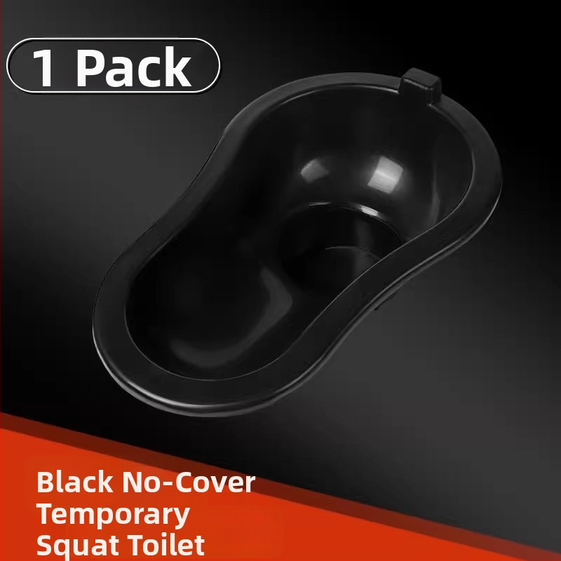 Plastikinis laikinas klozetas statyboms — be sifono, be rezervuaro, įprastas kanalizacijos skersmuo