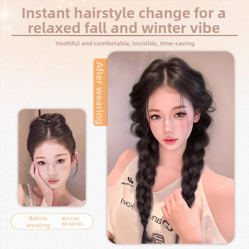 Sieviešu pītā aste parūka, rokām austā, mati no augstas temperatūras stieples, nav piemērota krāsošanai vai veidošanai