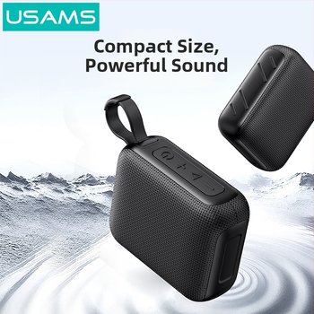 USAMS išorinis Bluetooth garsiakalbis su atspariu vandeniui korpusu, Bluetooth 5.0, nuotolis iki 10 m, baterijos veikimo laikas 4–8 val.