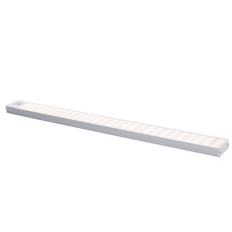 Lumină de noapte pentru dulap cu montaj magnetic, temperatură de culoare în trei trepte, senzor de mișcare, baterie reîncărcabilă, abajur din aluminiu
