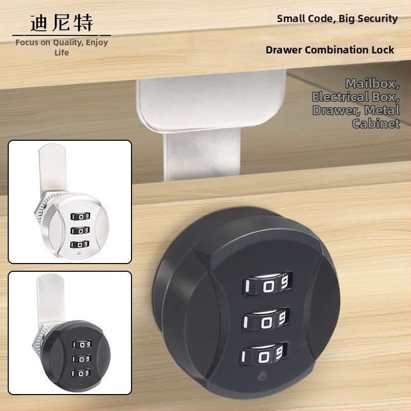 Lacăt pentru dulap cu parolă, limbă pentru sertar, din aliaj de zinc + plastic, modelul 2025.7.12