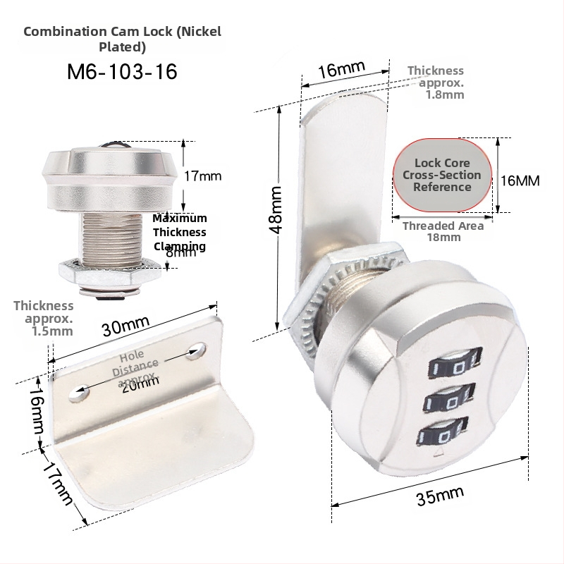 Lacăt pentru dulap cu parolă, limbă pentru sertar, din aliaj de zinc + plastic, modelul 2025.7.12