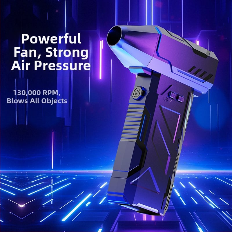 Rankinis pūtimo ir siurbimo įrenginys kemptingui — dviguba naudojimo funkcija, 5V/2A, 150W, siurbimo galia 10000Pa, įkraunamas belaidis, pripučiama