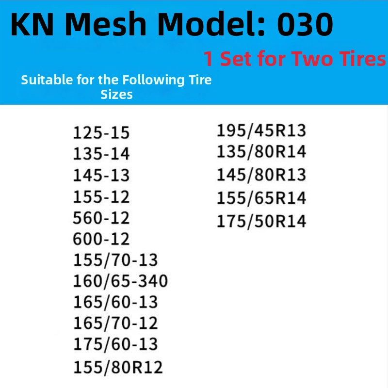 Antislip rehvi kett auto, mikroautodele ja maasturitele – segust terasest kett | Mudel KN anti-skid chain | Rehvi ühilduvus: konsulteerige