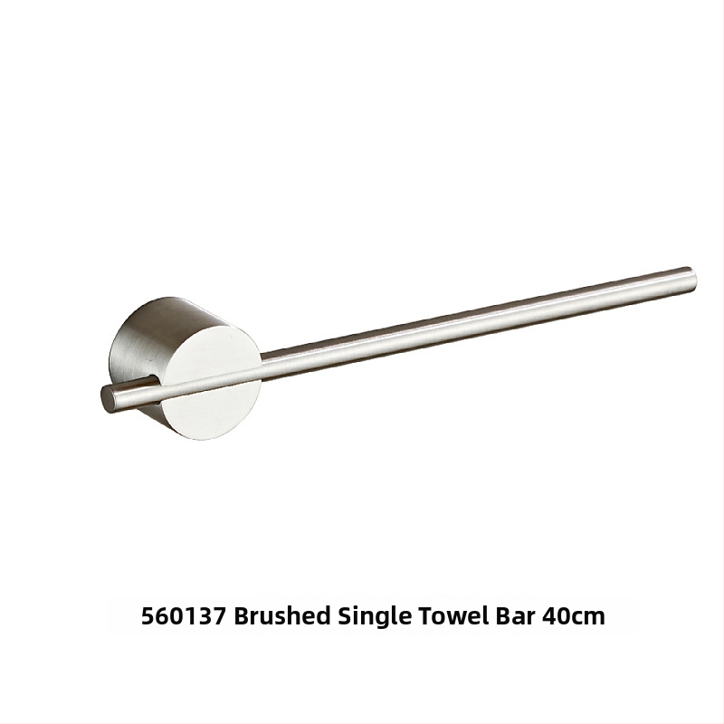 Set de suporturi pentru prosoape de baie din oțel inoxidabil 304, finisaj periat, set de cinci piese, stil modern minimalist, San Ruijia