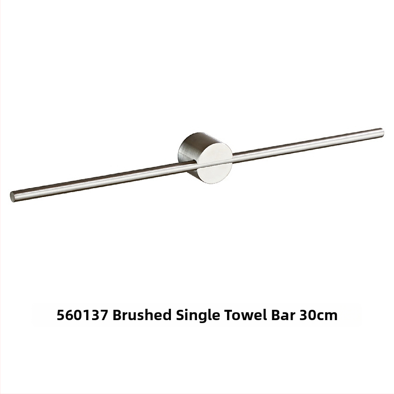 Set de suporturi pentru prosoape de baie din oțel inoxidabil 304, finisaj periat, set de cinci piese, stil modern minimalist, San Ruijia