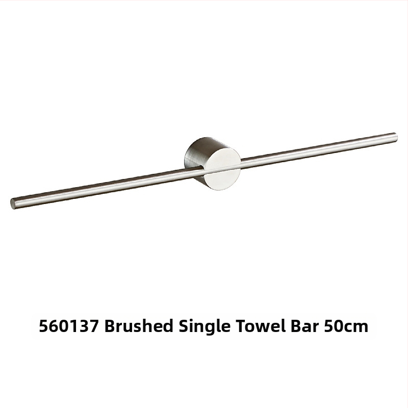 Set de suporturi pentru prosoape de baie din oțel inoxidabil 304, finisaj periat, set de cinci piese, stil modern minimalist, San Ruijia