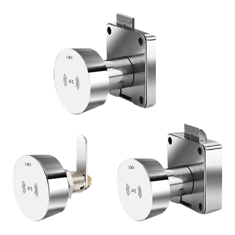 Xing Hongrui PFC Induction Lock – încuietoare din aliaj pentru dulapuri de sală și studio de yoga – 3 în 1: parolă, citire card și senzor electronic; potrivit pentru mobilier din lemn, placă și oțel; stil modern minimalist