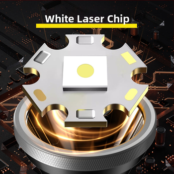 Rankinis žibintuvėlis iš aliuminio lydinio su įmontuota įkraunama baterija (18650), 5W LED, šviesos srautas 50 m, įkrovimo laikas 3 valandos, lauko naudojimui