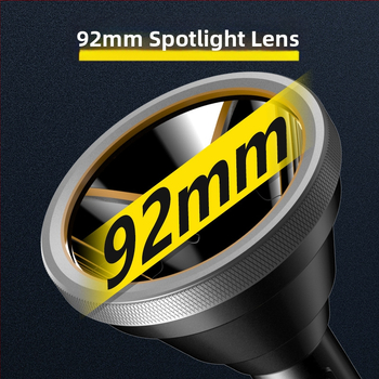 Rankinis žibintuvėlis iš aliuminio lydinio su įmontuota įkraunama baterija (18650), 5W LED, šviesos srautas 50 m, įkrovimo laikas 3 valandos, lauko naudojimui