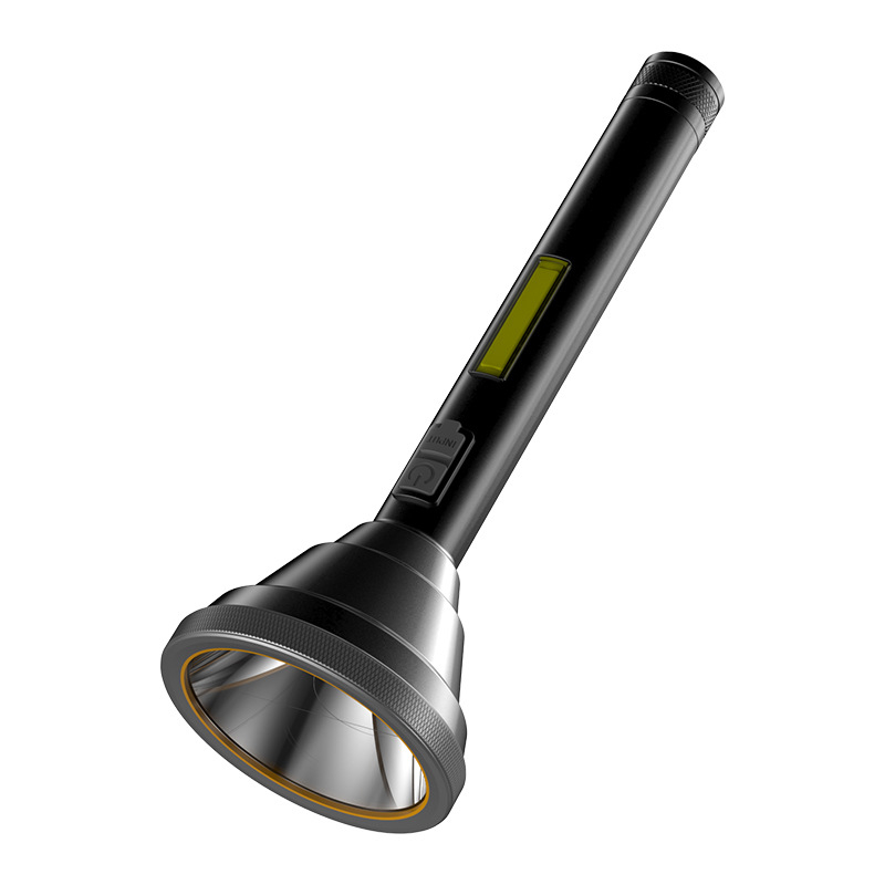 Rankinis žibintuvėlis iš aliuminio lydinio su įmontuota įkraunama baterija (18650), 5W LED, šviesos srautas 50 m, įkrovimo laikas 3 valandos, lauko naudojimui