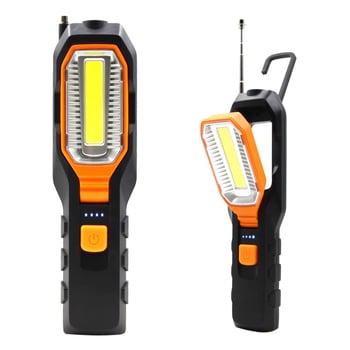 Lampa de lucru magnetică reîncărcabilă cu LED COB, 10W, baterie 1800mAh, pentru reparații auto și activități în aer liber, rază 50-100 m